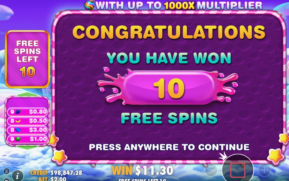 Free spins med multiplikatorbomber på rullarna