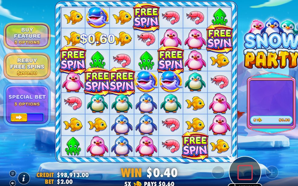 Free spins-läget där WILD-symbolerna står kvar