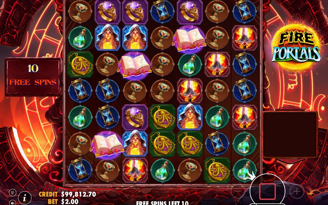 Free spins-läget med Fire Portal Wild kvar på spelplanen